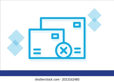 Failed Delivery Icon Symbol Sign From Modern Delivery Collection For Mobile Concept And Web Apps Design. Business And Logistics Related Vector Line Icons. 