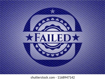 Failed denim background