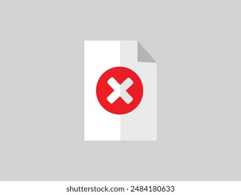 Vector de icono de documento con error PNG