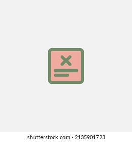 Failed message icon sign vector,Symbol, logo illustration for web and mobile