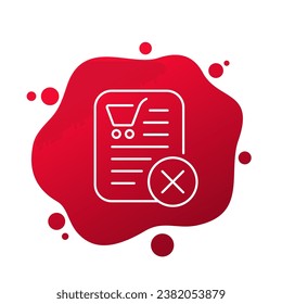 failed order line icon for web