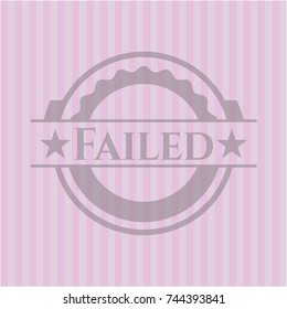 Failed pink emblem