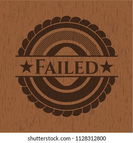 Failed realistic wooden emblem
