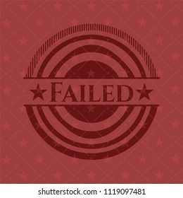 Failed red emblem. Retro