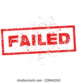 FAILED red stamp text on white.