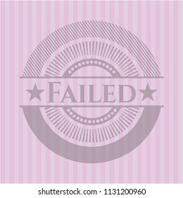 Failed retro style pink emblem