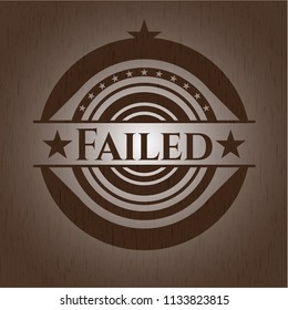Failed retro wooden emblem