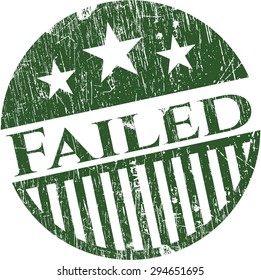 Failed rubber grunge stamp