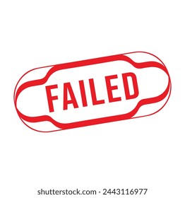 Failed Rubber stamp design. VECTOR ILLUSTRATION.