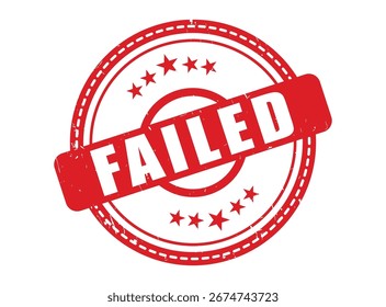 Failed Rubber Stamp Seal with a Star Border
