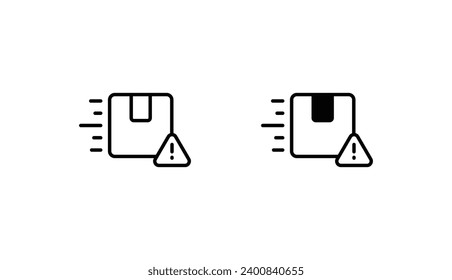 Diseño de icono de envío fallido con ilustración de fondo blanco