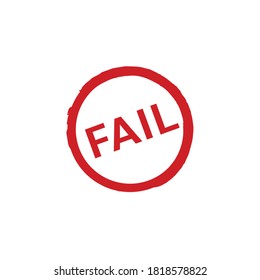 Failed Sign, Failure Icon, Unsuccessful Symbol