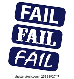 failed stamp icon vector design templates