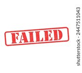 failed stamp vector illustration design