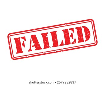 Vetor de Carimbo com Falha. Design de etiqueta grunge vermelha, carimbo de borracha vermelho falho. Ilustração de sinal vetorial