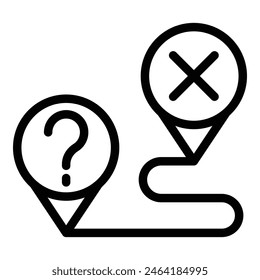 Failed startup development plan icon outline vector. Strategy project lack. Defective business targets