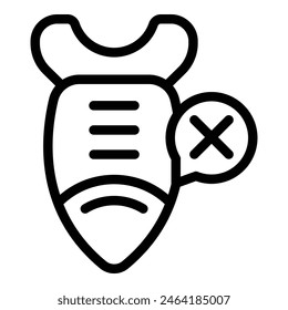 Failed startup launch icon outline vector. Falling rocket. Business project crisis