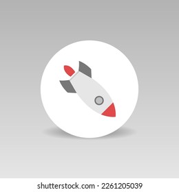 Failed startup vector round icon Financial failure