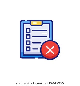 Failed Task Vector Icon Illustration