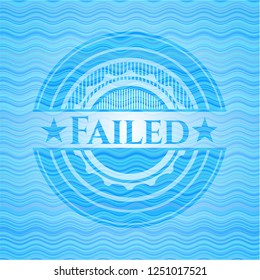 Failed water wave badge background.