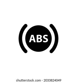 Fallo del icono del ABS aislado en el fondo blanco