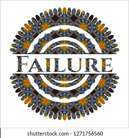 Failure arabesque emblem. arabic decoration.