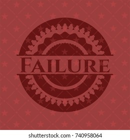 Failure badge with red background