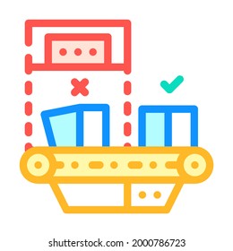 failure checking production color icon vector. failure checking production sign. isolated symbol illustration