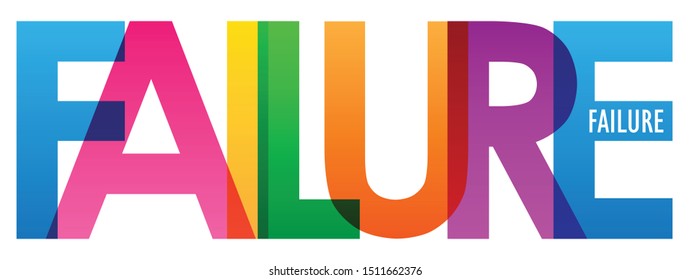 FAILURE colorful vector typography banner