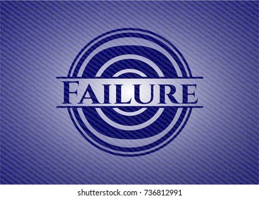 Failure emblem with denim high quality background