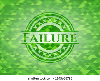 Failure green mosaic emblem
