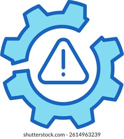 Failure Icon Blue Vector Illustration