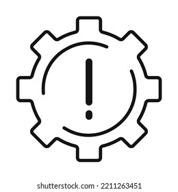 failure icon with broken operational process