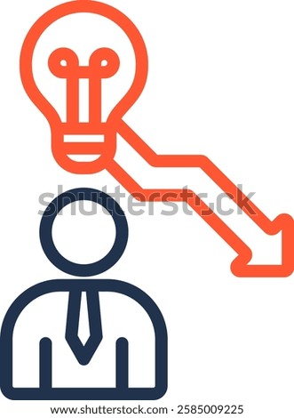 Failure Icon Color Line Vector Illustration