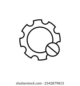 Icono de error. Iconos rellenados y de trazo de línea