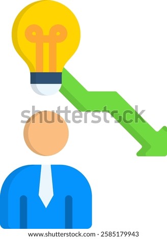 Failure Icon Flat Vector Illustration