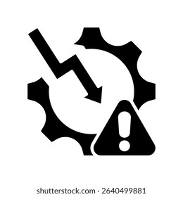 Failure Icon Glyph Vector Illustration