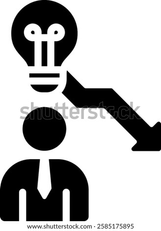 Failure Icon Glyph Vector Illustration