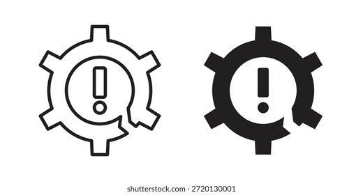 Ilustración de icono de falla, Vector de línea delgada, signo de Diseño web,