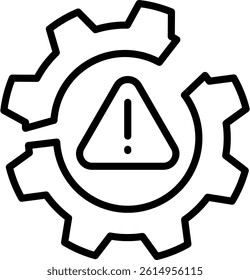 Failure Icon Line Vector Illustration
