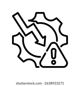 Failure Icon Line Vector Illustration