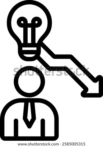 Failure Icon Outline Vector Illustration