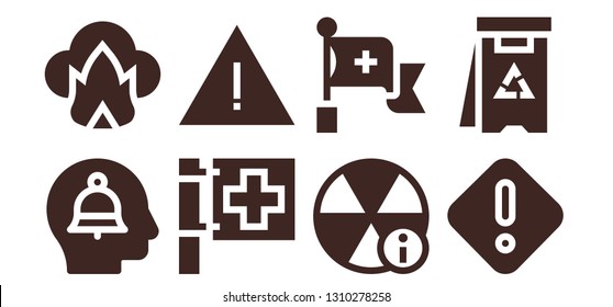 failure icon set. 8 filled failure icons.  Simple modern icons about  - Alert, Dangerous, Red cross, Danger