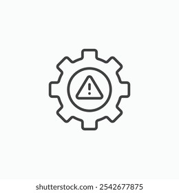 Conjunto de iconos de fallo en color negro