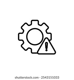 Failure icon set. outlined and solid filled versions.