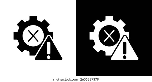 Failure icon symbol collection. Flat vector stock illustration.