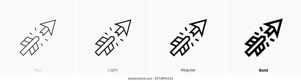 failure icon. Thin, Light Regular And Bold style design isolated on white background