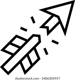 failure icon. Thin linear style design isolated on white background