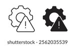 Failure icons in flat and line style set.