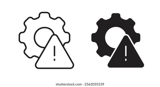 Failure icons in flat and line style set.